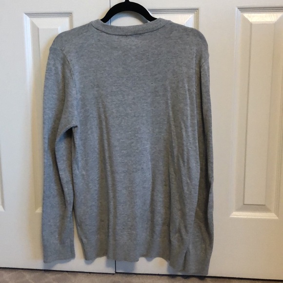 Mens H&M Slim Fit Grey Heather Long Sleeve Shirt Size M - Picture 4 of 4